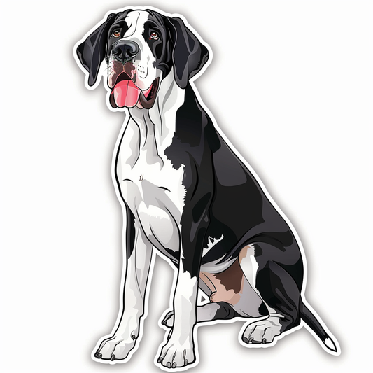 Great Dane Dog Expressive surreal Vinyl Decal Sticker for Car, Laptop, Tumbler and more # F022881