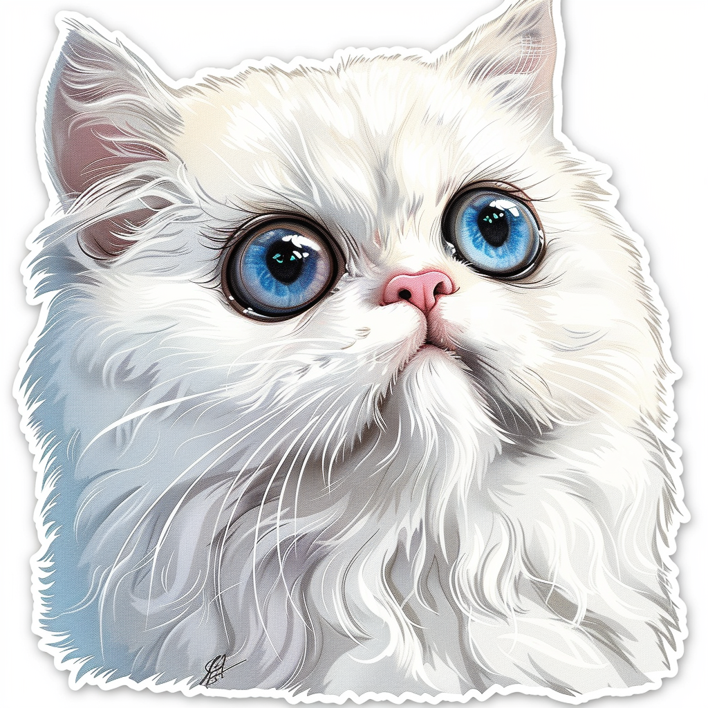 Persian cat Vinyl Decal Sticker for Car, Laptop, Tumbler and more # F07747