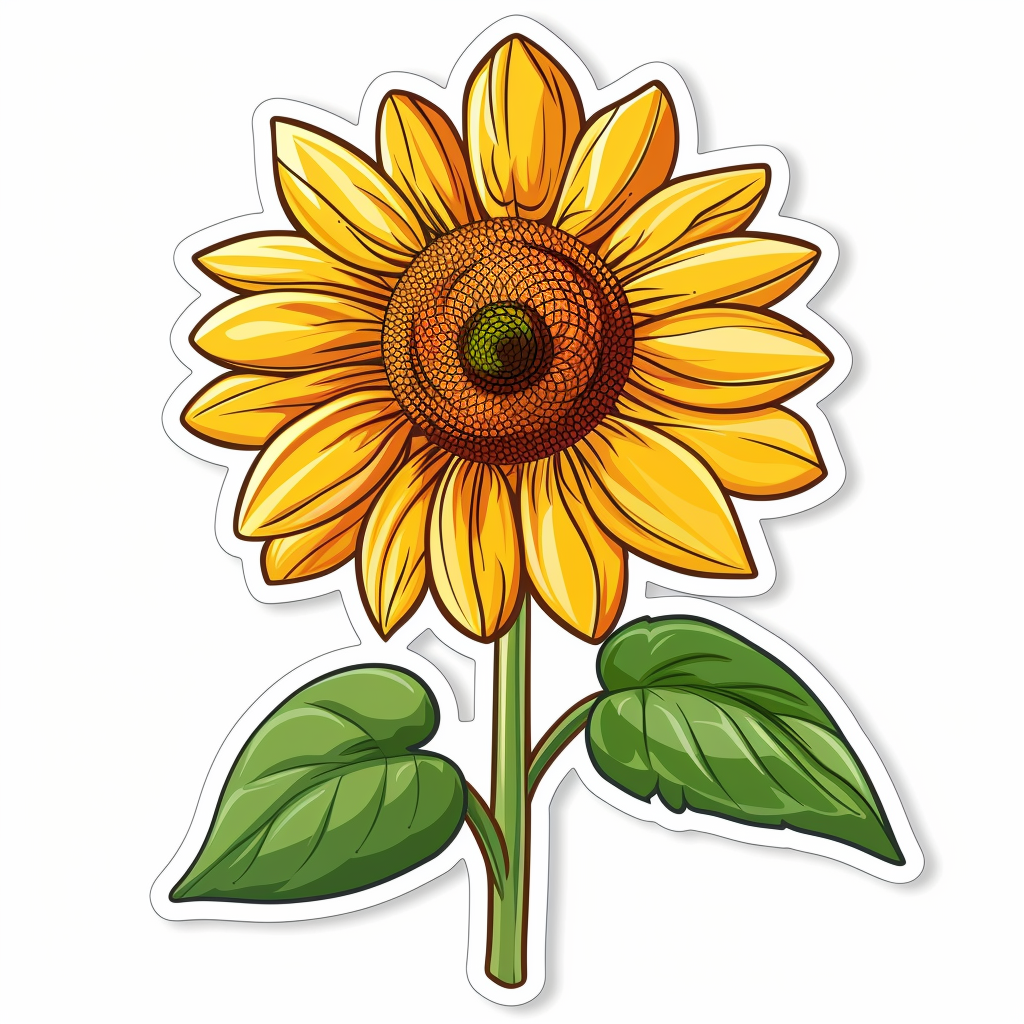 Sunflower flower majestic Expressive surreal Vinyl Decal Sticker for Car, Laptop, Tumbler and more # F022944