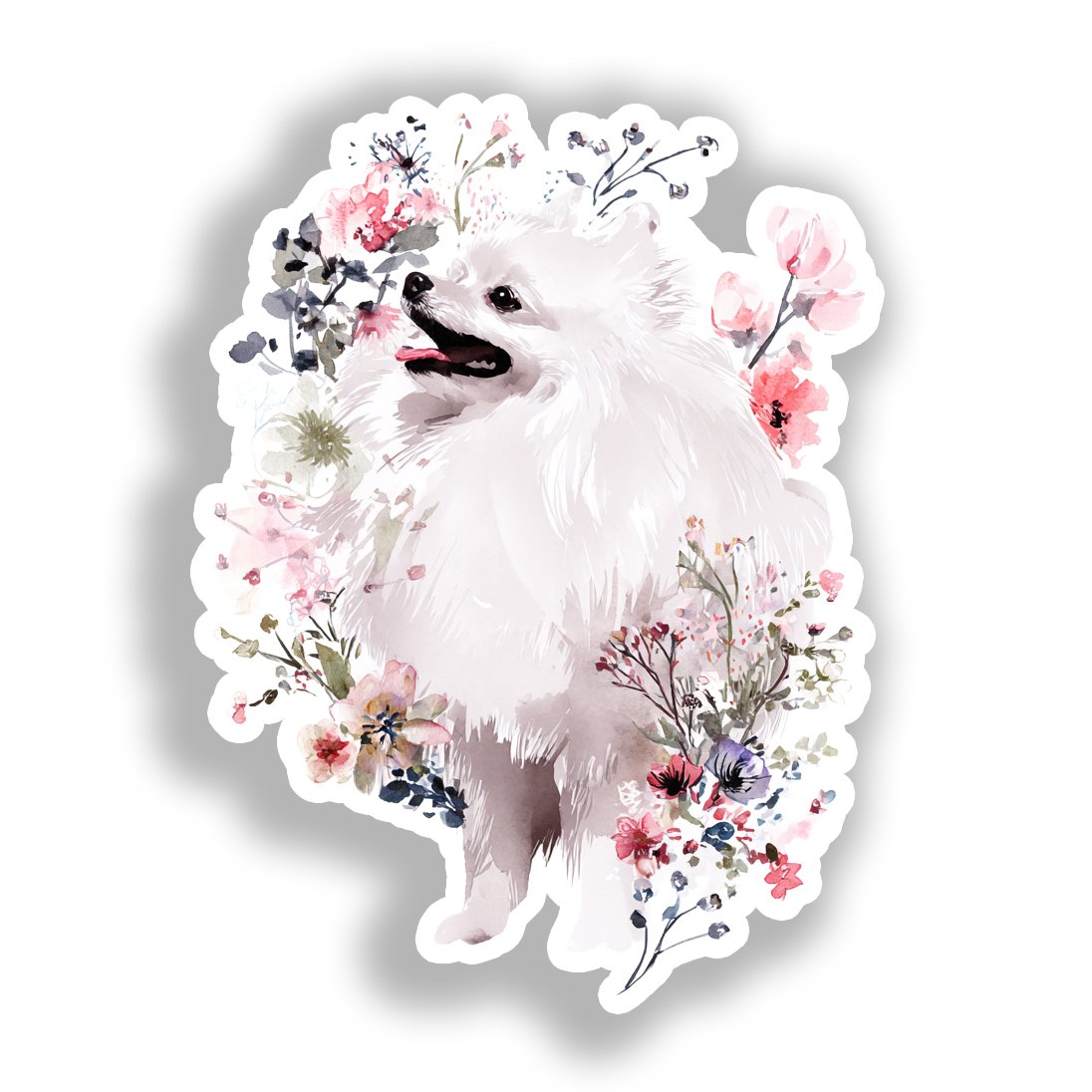 Pomeranian Dog Vinyl Decal Sticker for Car, Laptop, Tumbler and more # A017406-4" x 4"