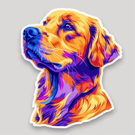 Golden Retriever Dog Vinyl Decal Sticker for Car, Laptop, Tumbler and more # F07474