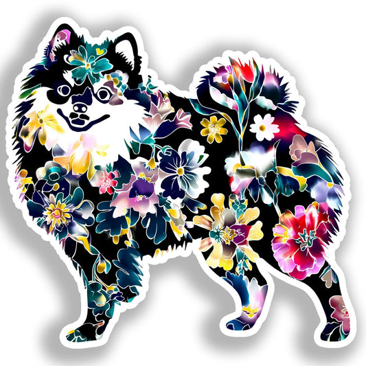 Pomeranian Dog Vinyl Decal Sticker for Car, Laptop, Tumbler and more # A017278-4" x 4"