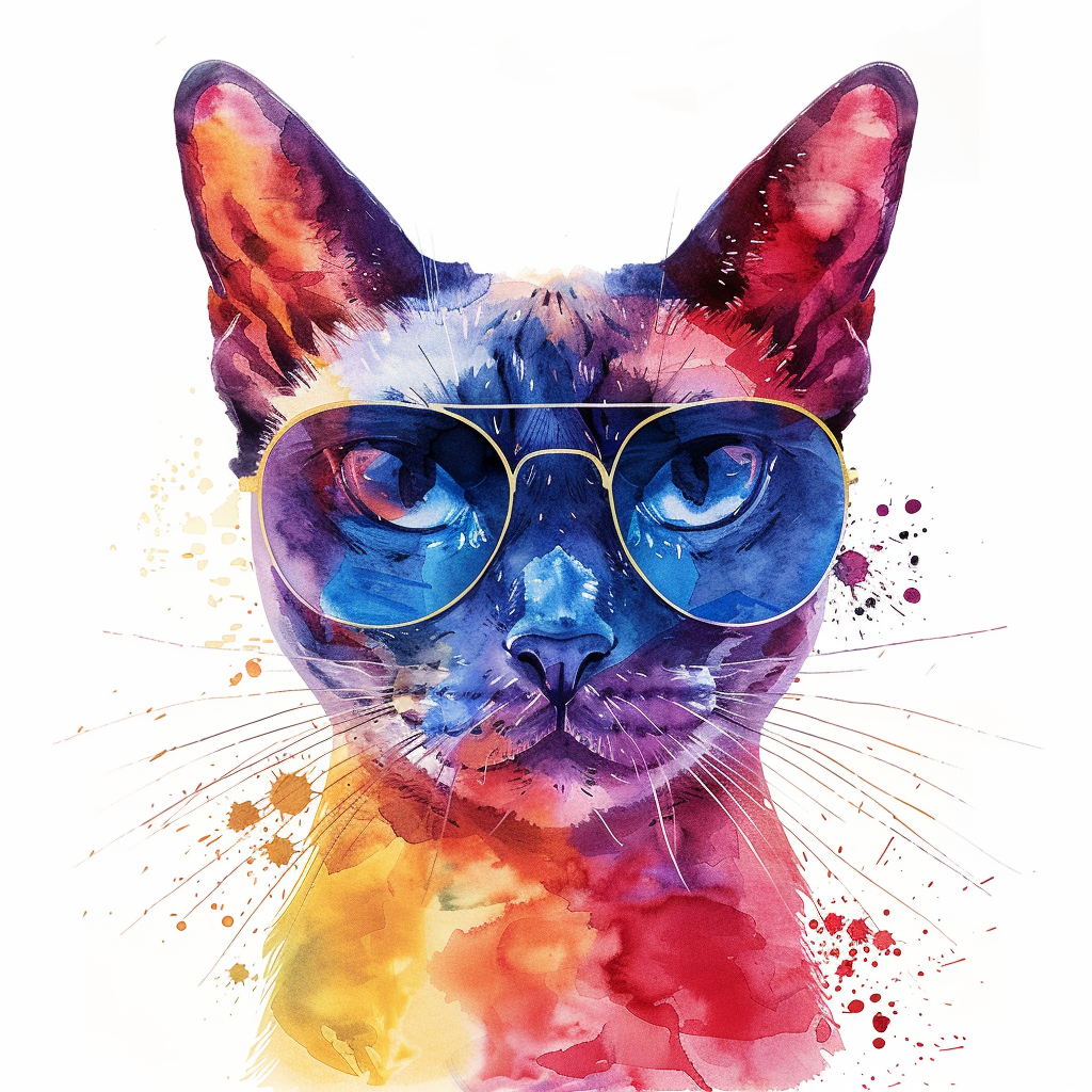 Burmese Cat wearing sunglasses Vinyl Decal Sticker for Car, Laptop, Tumbler and more # F010947