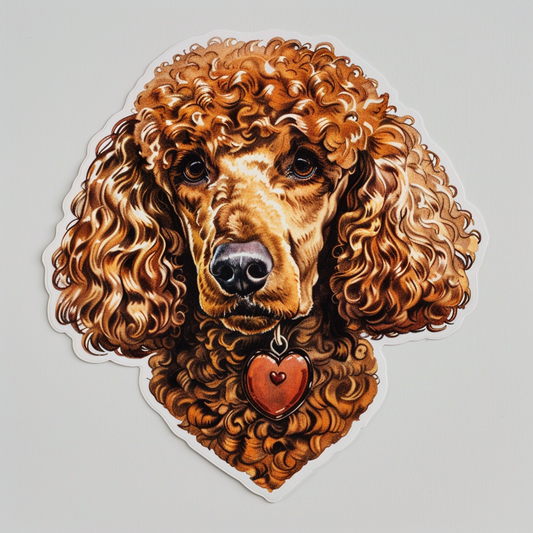 Poodle Dog heartcore Vinyl Decal Sticker for Car, Laptop, Tumbler and more # F012253