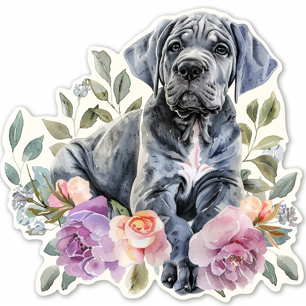 Great Dane Dog Expressive surreal Vinyl Decal Sticker for Car, Laptop, Tumbler and more # F022853