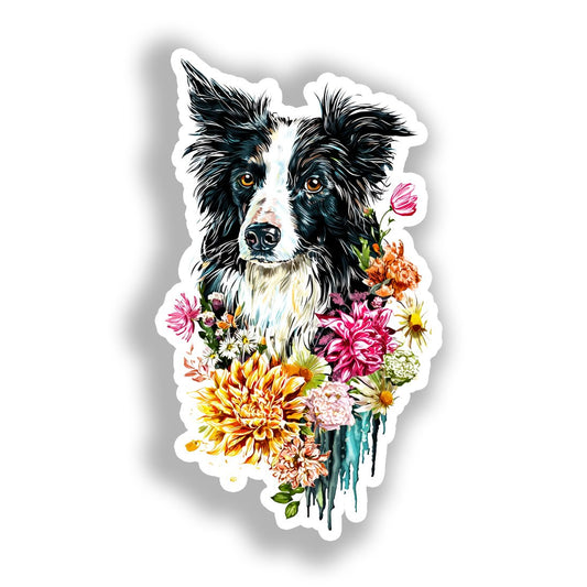 Border Callie Dog Vinyl Decal Sticker for Car, Laptop, Tumbler and more # A019038-4" x 4"
