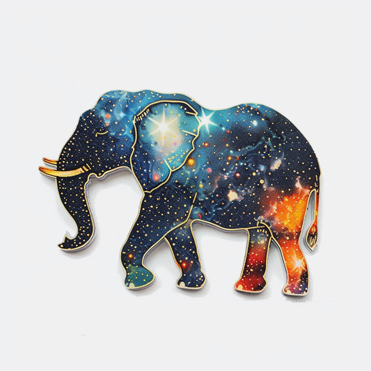 Elephant Expressive surreal Vinyl Decal Sticker for Car, Laptop, Tumbler and more # F022326-4" x 4"