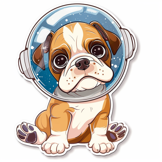 Bulldog Dog majestic Expressive surreal Vinyl Decal Sticker for Car, Laptop, Tumbler and more # F017700