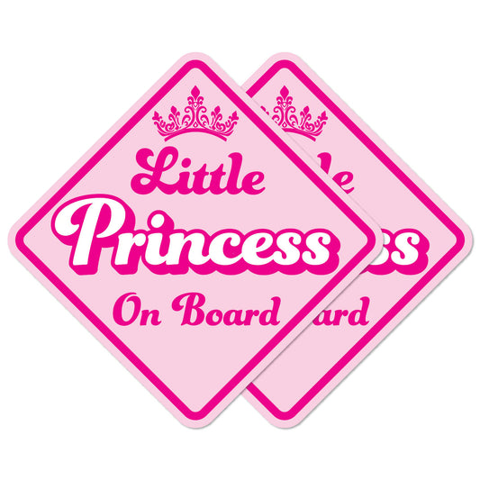 Little Princess on board Baby on board. 2 Pack.  Vinyl Decal Sticker for Car # F025856-7" x 7"