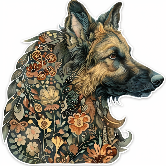 German Shepherd Dog Vinyl Decal Sticker for Car, Laptop, Tumbler and more # F011325