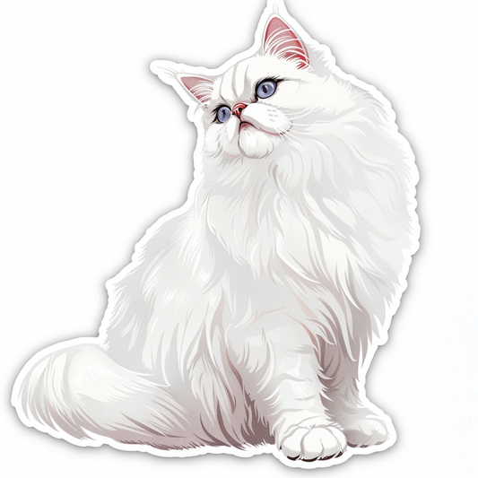 Persian cat Vinyl Decal Sticker for Car, Laptop, Tumbler and more # F07862