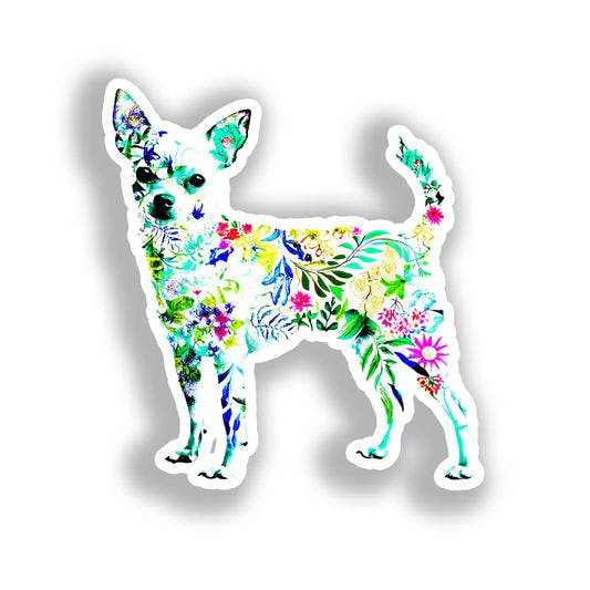 Chihuahua Dog Vinyl Decal Sticker for Car, Laptop, Tumbler and more # A017908-4" x 4"