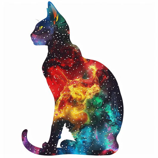 Abyssinian Cat astronaut majestic Expressive surreal Vinyl Decal Sticker for Car, Laptop, Tumbler and more # F021206-4" x 4"
