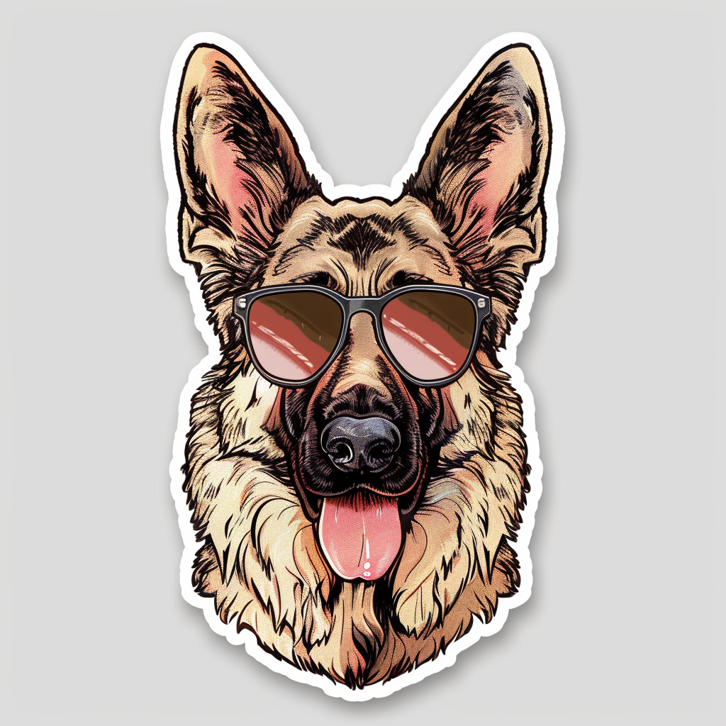 German Shepherd Dog Vinyl Decal Sticker for Car, Laptop, Tumbler and more # F011602