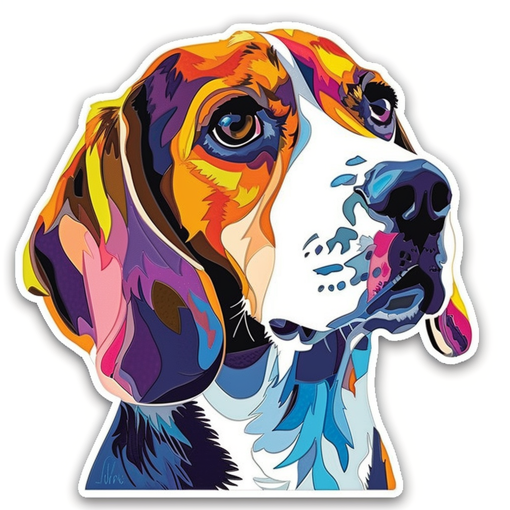 Beagle dog Vinyl Decal Sticker for Car, Laptop, Tumbler and more # F012044