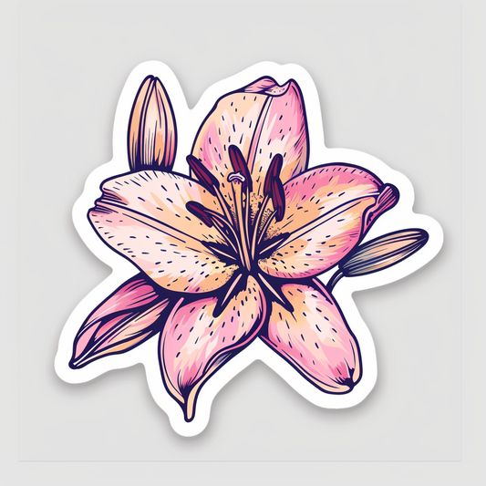 Lily flower majestic Expressive surreal Vinyl Decal Sticker for Car, Laptop, Tumbler and more # F023269