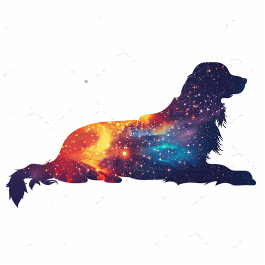 Golden Retriever Dog galaxy Vinyl Decal Sticker for Car, Laptop, Tumbler and more # F010469