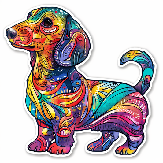 Dachshund Dog Vinyl Decal Sticker for Car, Laptop, Tumbler and more # F013027