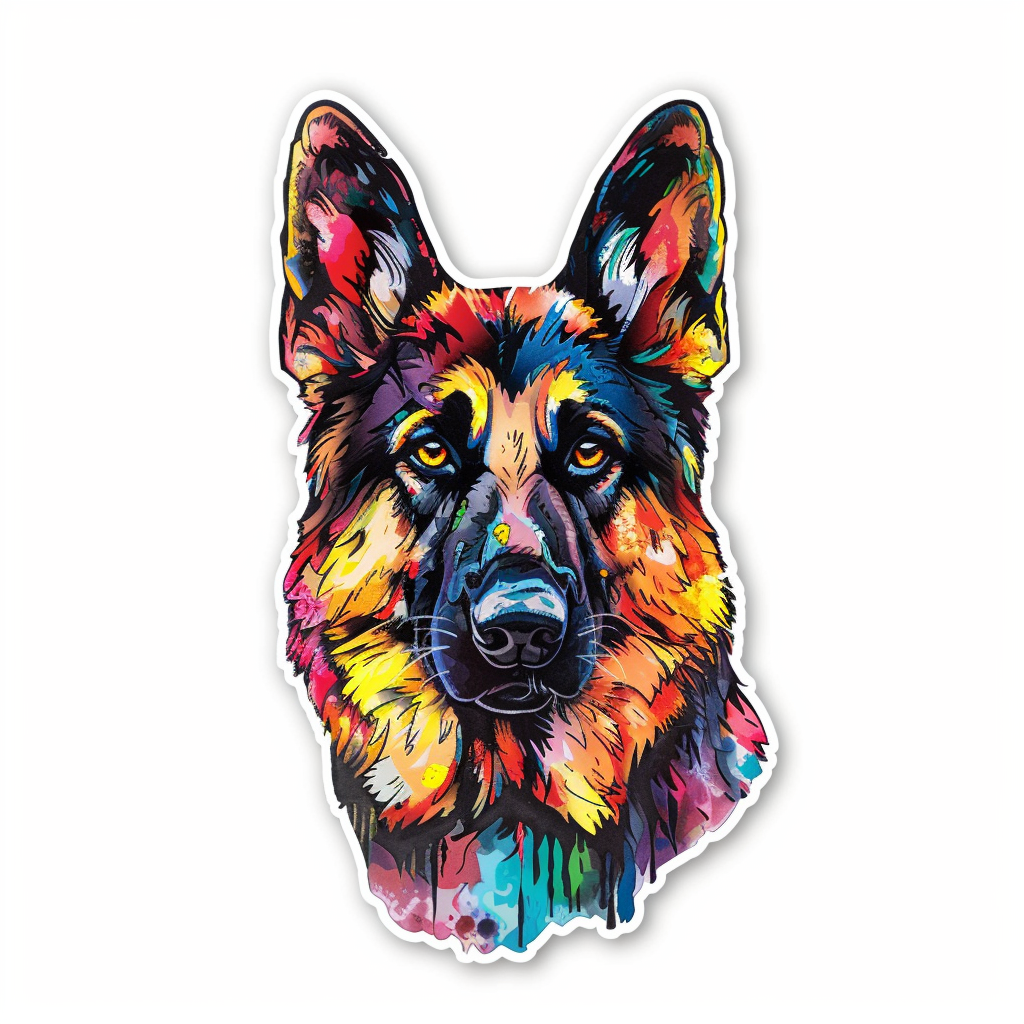 German Shepherd Dog Vinyl Decal Sticker for Car, Laptop, Tumbler and more # F07169