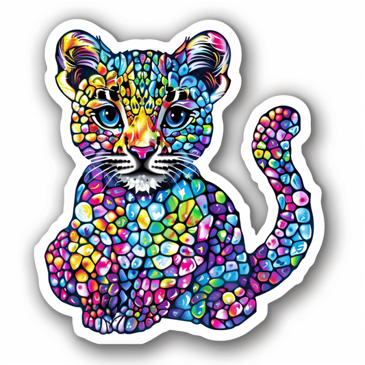 Leopard majestic Expressive surreal Vinyl Decal Sticker for Car, Laptop, Tumbler and more # F022551