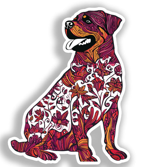 Rottweiler Dog Vinyl Decal Sticker for Car, Laptop, Tumbler and more # A019211-4" x 4"