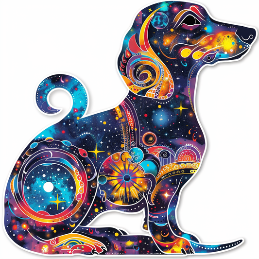 Dachshund Dog astronaut Vinyl Decal Sticker for Car, Laptop, Tumbler and more # F013140