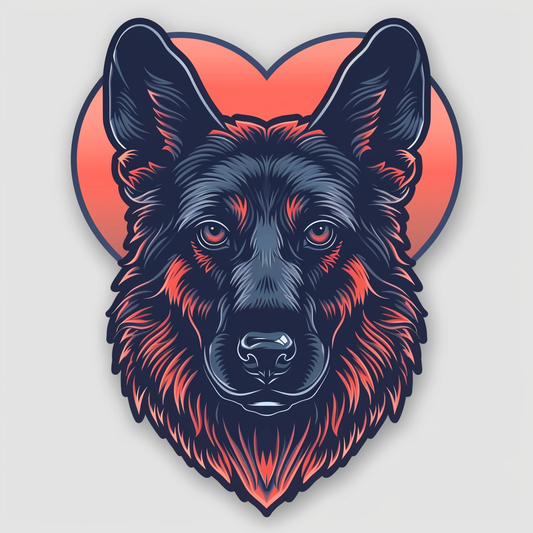 German Shepherd Dog Vinyl Decal Sticker for Car, Laptop, Tumbler and more # F011285