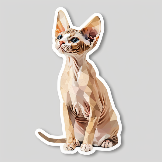 Devon Rex Cat Vinyl Decal Sticker for Car, Laptop, Tumbler and more # F09814