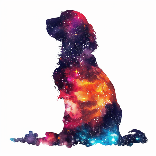 Cocker Spaniel Dog majestic Expressive surreal Vinyl Decal Sticker for Car, Laptop, Tumbler and more # F020362-4" x 4"