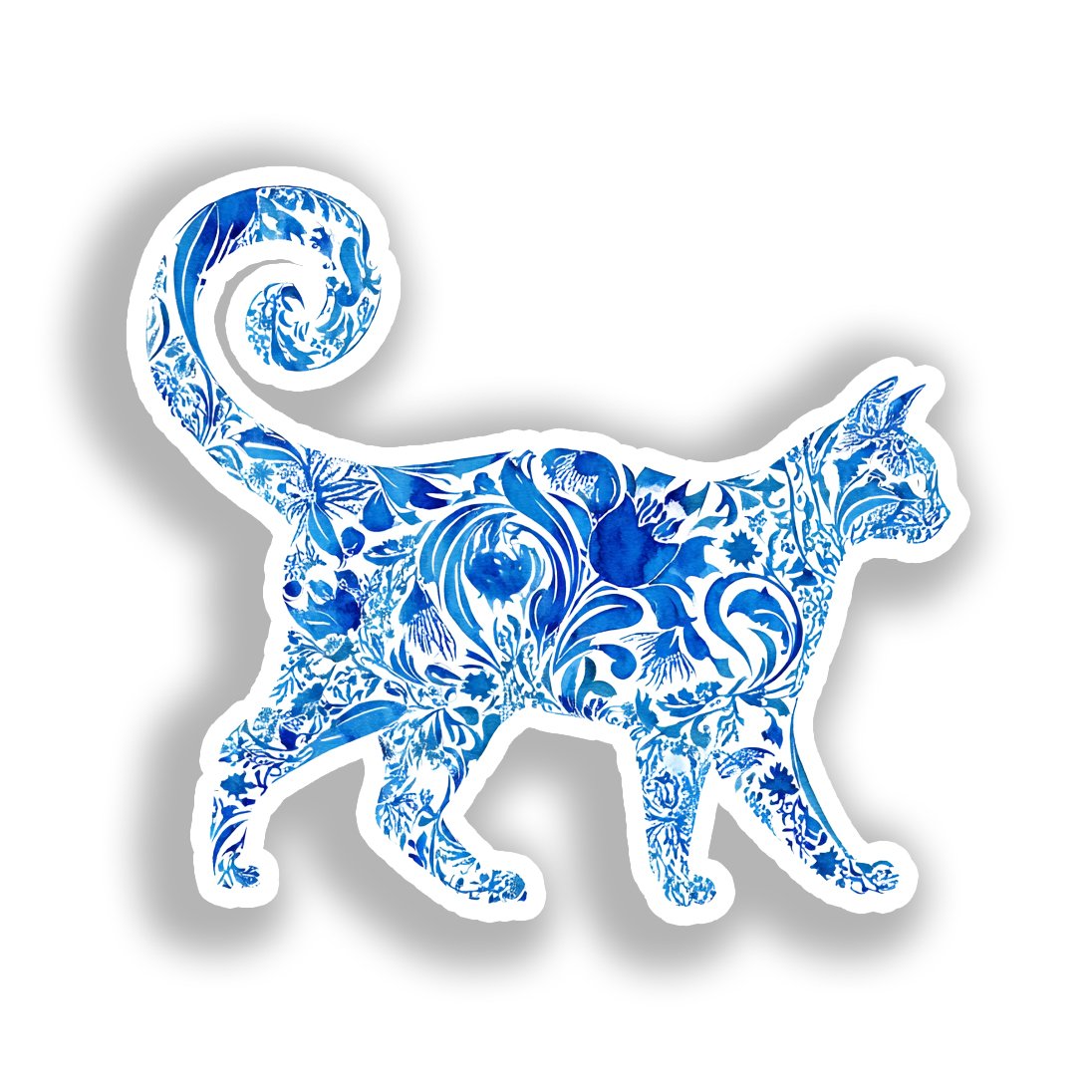Russian Blue Cat Vinyl Decal Sticker for Car, Laptop, Tumbler and more # A019208-4" x 4"