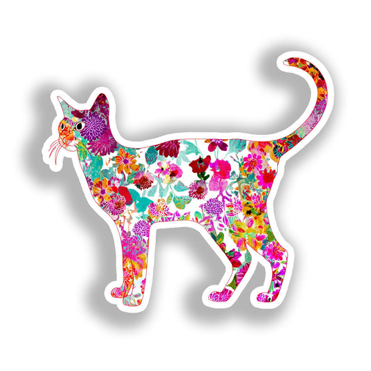 Abyssian Cat Vinyl Decal Sticker for Car, Laptop, Tumbler and more # A018860-4" x 4"