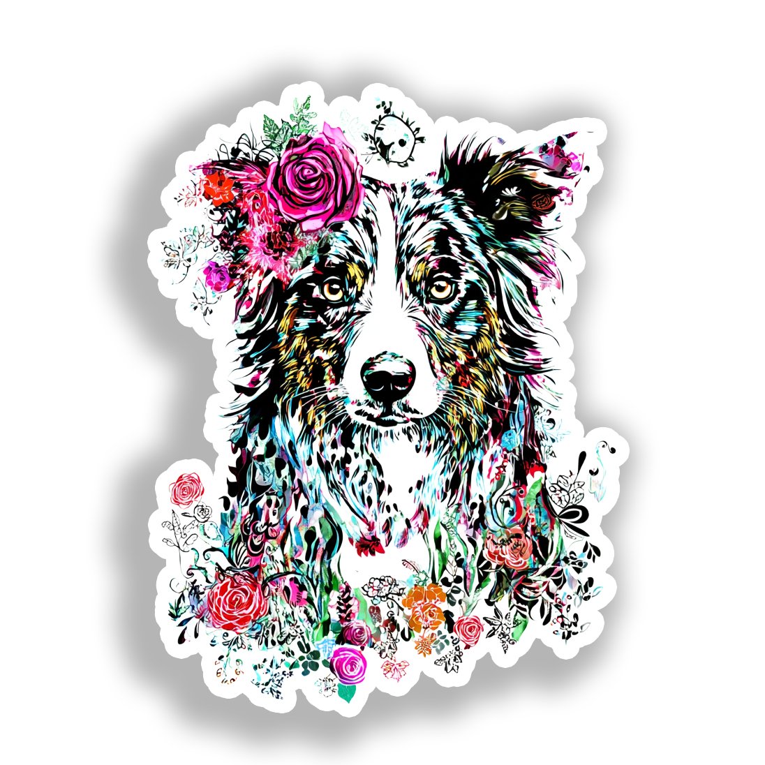 Australian Shepherd Dog Vinyl Decal Sticker for Car, Laptop, Tumbler and more # A018733-4" x 4"