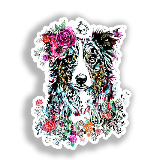 Australian Shepherd Dog Vinyl Decal Sticker for Car, Laptop, Tumbler and more # A018733-4" x 4"