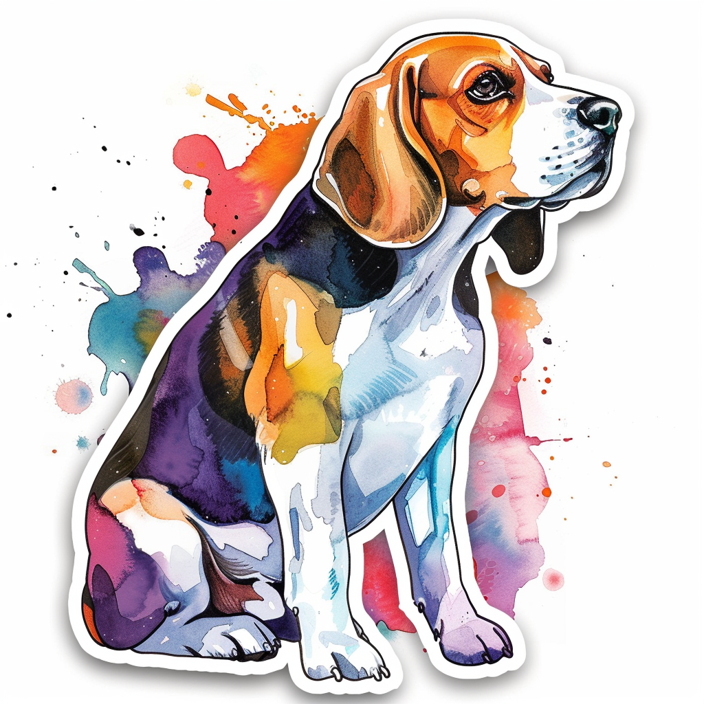 Beagle dog Vinyl Decal Sticker for Car, Laptop, Tumbler and more # F012119