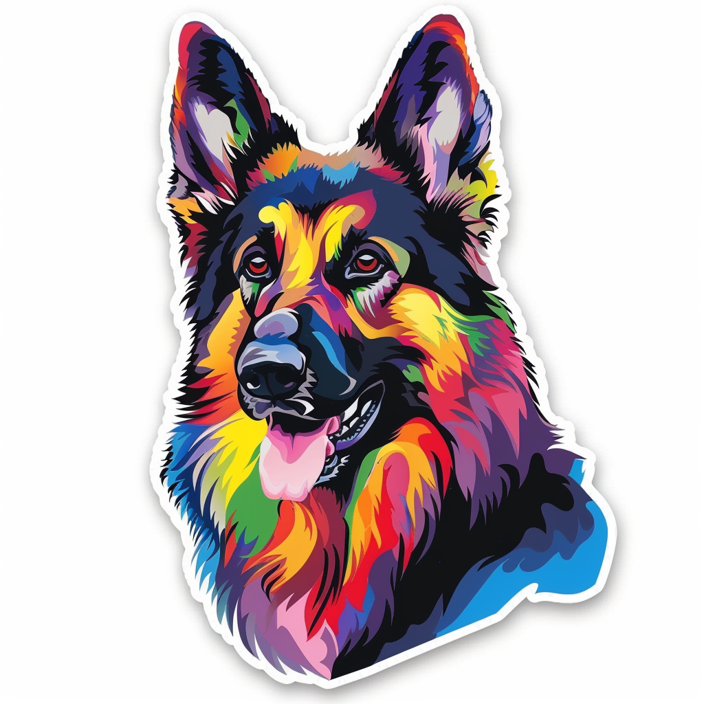 German Shepherd Dog Vinyl Decal Sticker for Car, Laptop, Tumbler and more # F011680