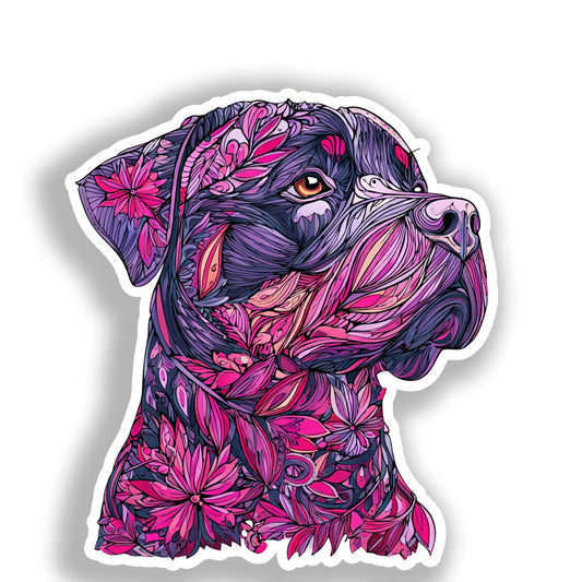 Rottweiler Dog Vinyl Decal Sticker for Car, Laptop, Tumbler and more # A018286-4" x 4"