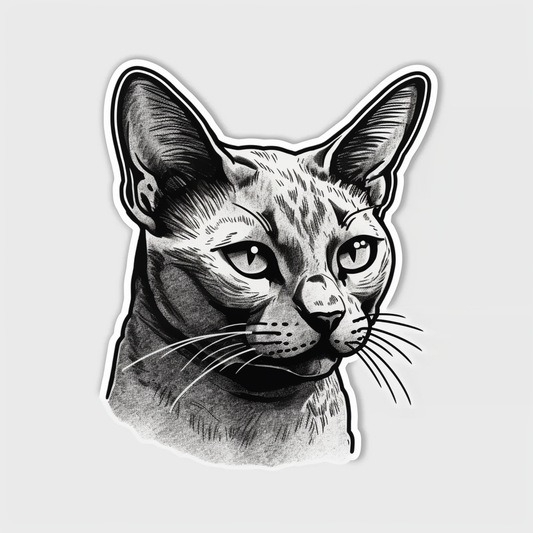 Burmese Cat Vinyl Decal Sticker for Car, Laptop, Tumbler and more # F010721