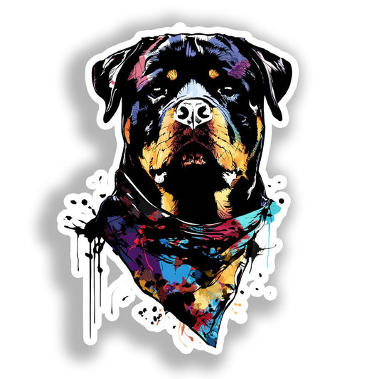 Rottweiler Dog Vinyl Decal Sticker for Car, Laptop, Tumbler and more # A018326-4" x 4"
