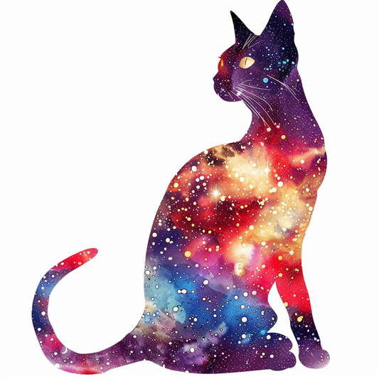 Abyssinian Cat astronaut majestic Expressive surreal Vinyl Decal Sticker for Car, Laptop, Tumbler and more # F021151-4" x 4"