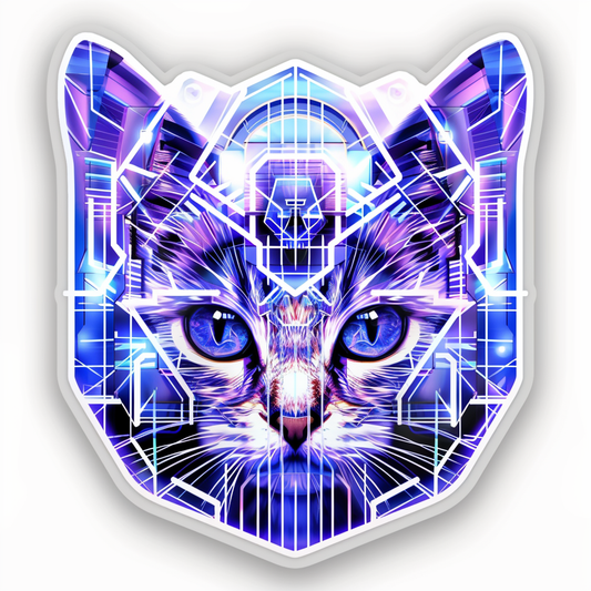 Adorable Turkish Angora Cat  Vinyl Decal Sticker for Car, Laptop, Tumbler and more # F020890-4" x 4"