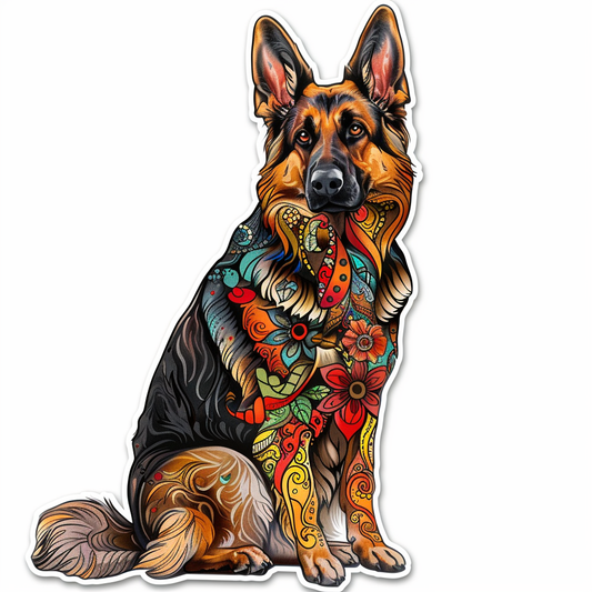 German Shepherd Dog Vinyl Decal Sticker for Car, Laptop, Tumbler and more # F011416