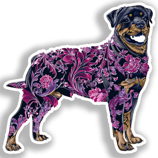 Rottweiler Dog Vinyl Decal Sticker for Car, Laptop, Tumbler and more # A018086-4" x 4"