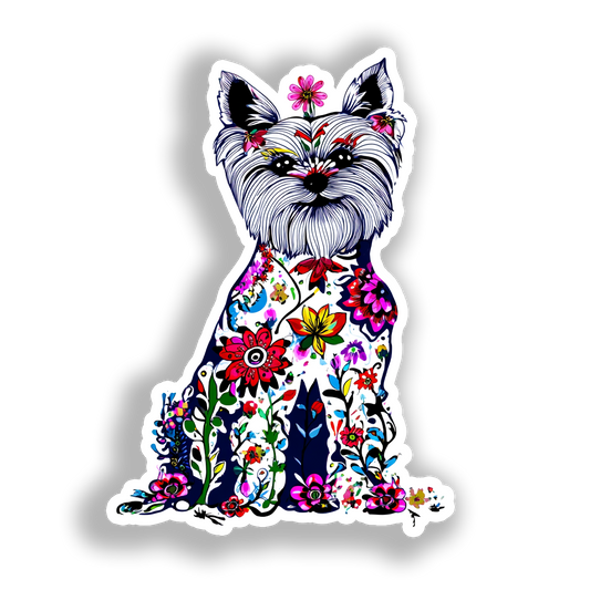 Yorkshire Terrier Dog Vinyl Decal Sticker for Car, Laptop, Tumbler and more # A017213-4" x 4"