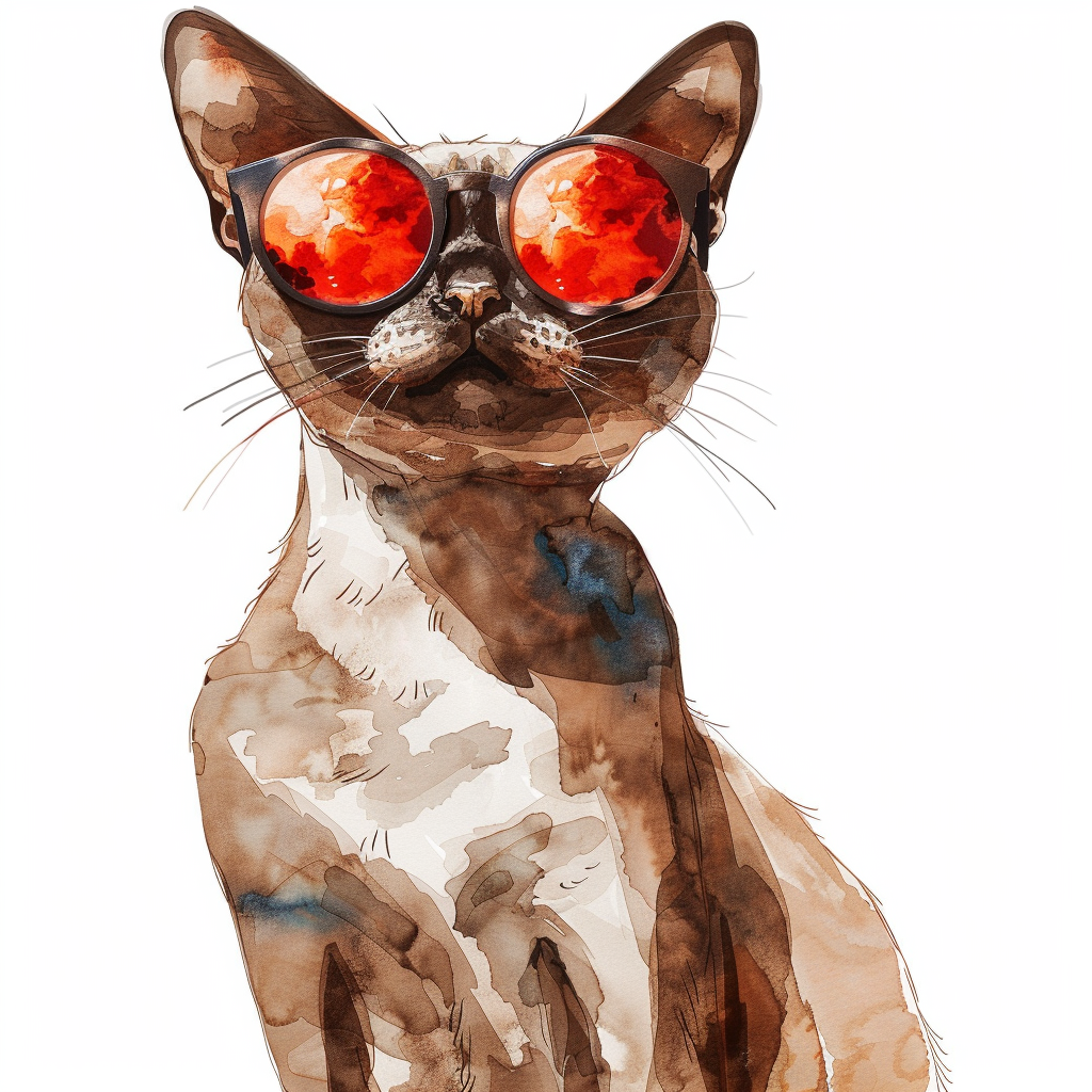 Burmese Cat wearing sunglasses Vinyl Decal Sticker for Car, Laptop, Tumbler and more # F010975
