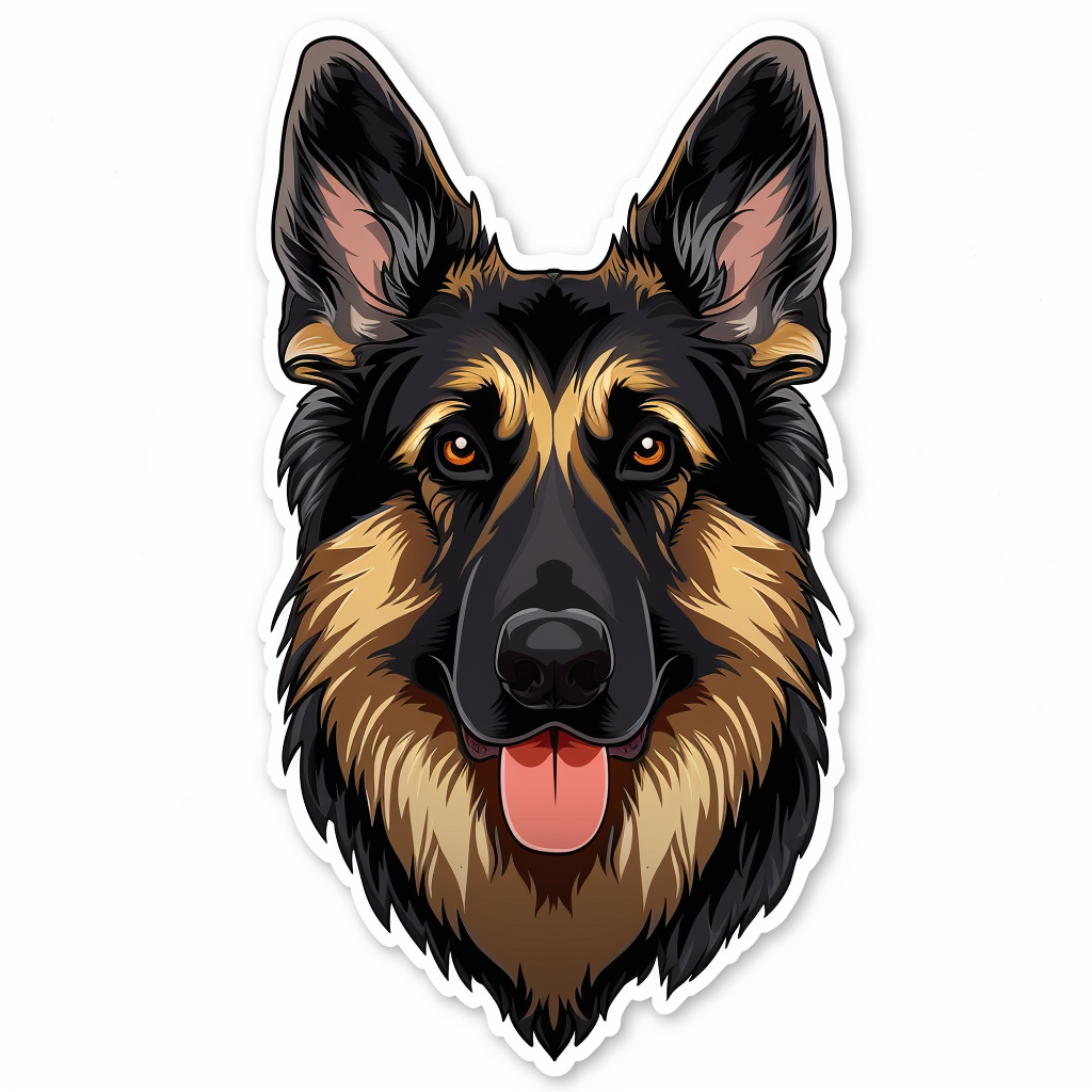 German Shepherd Dog Vinyl Decal Sticker for Car, Laptop, Tumbler and more # F011360