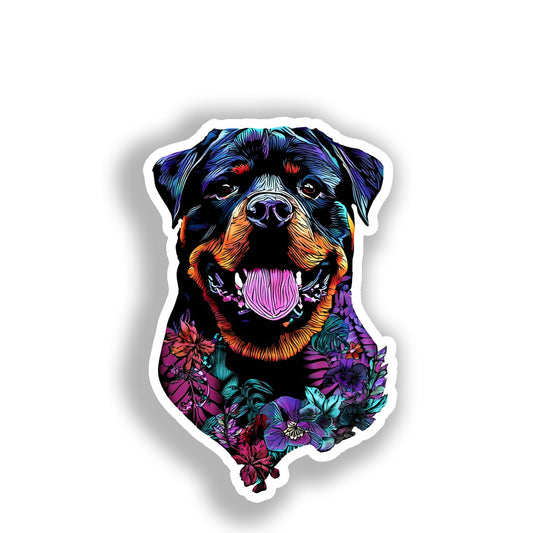Rottweiler Dog Vinyl Decal Sticker for Car, Laptop, Tumbler and more # A018064-4" x 4"