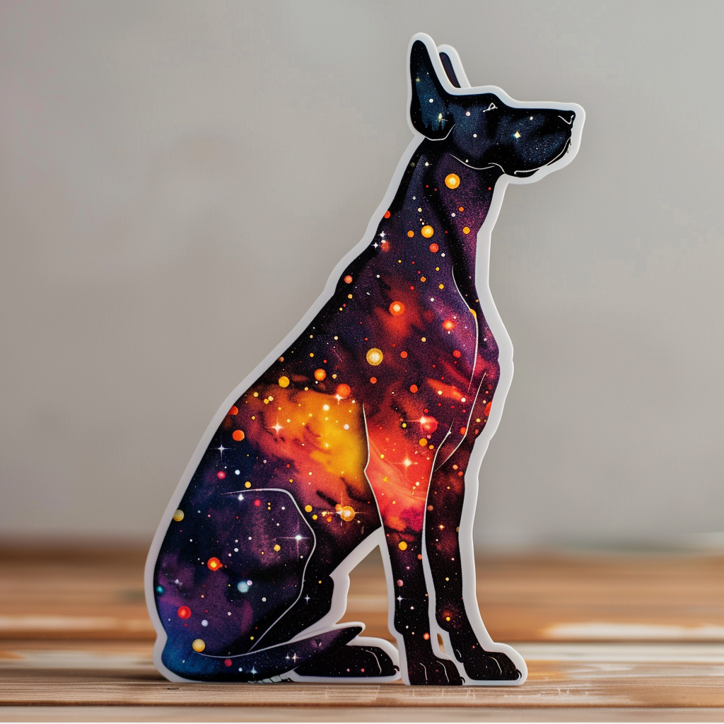 Adorable Great Dane Dog Expressive surreal Vinyl Decal Sticker for Car, Laptop, Tumbler and more # F017955