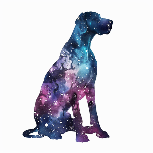 Adorable Great Dane Dog Expressive surreal Vinyl Decal Sticker for Car, Laptop, Tumbler and more # F017979