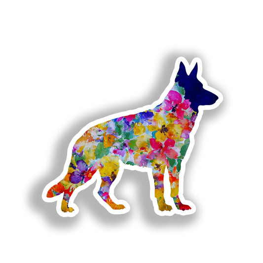 German Shepherd Dog Vinyl Decal Sticker for Car, Laptop, Tumbler and more # A019611-4" x 4"