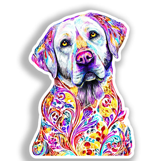 Labrador Retriever Dog Vinyl Decal Sticker for Car, Laptop, Tumbler and more # A019459-4" x 4"